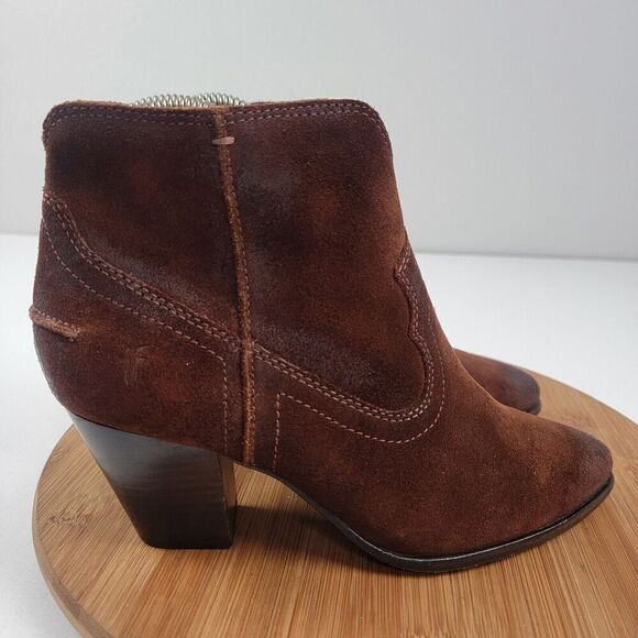 Frye Renee Womens Brown Suede Leather Zip Short Ankle Chukka Boots Booti… - Picture 6 of 14